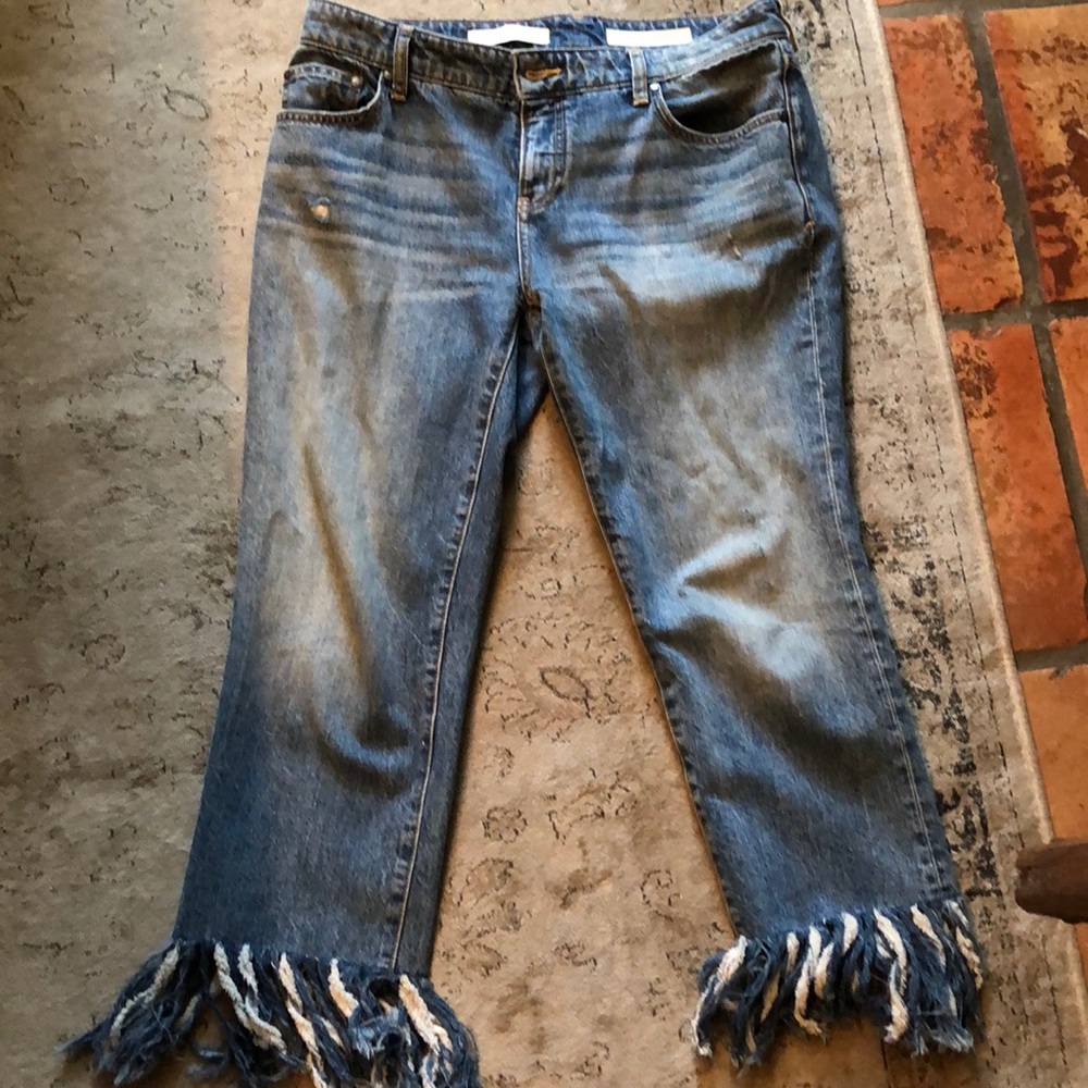 Anthropology fringe slim boyfriend